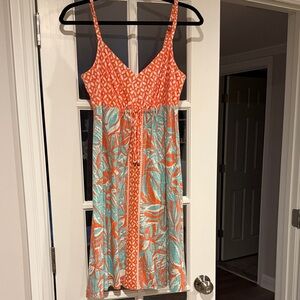 Tommy Bahama Orange & Teal Sun Dress. New with tags Size medium